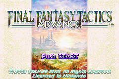 Final Fantasy Tactics Advance Title Screen